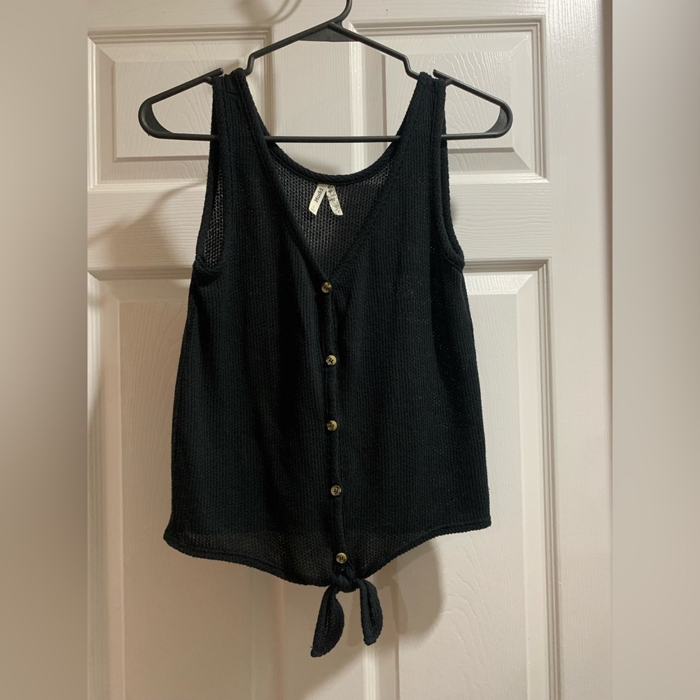 Tie Front Knitted Mudd Crop Top Size Small
